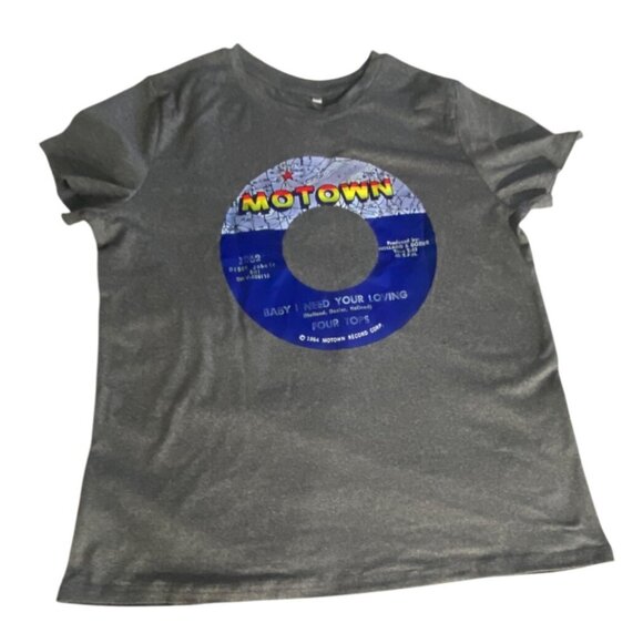 Motown Graphic Tee XL Four Tops "Baby I Need Your Loving" Design Heather Gray So - Picture 1 of 6